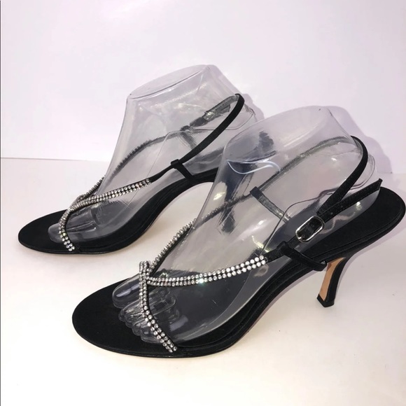 Nina Silver-tone Rhinestone Sandals - Picture 2 of 8